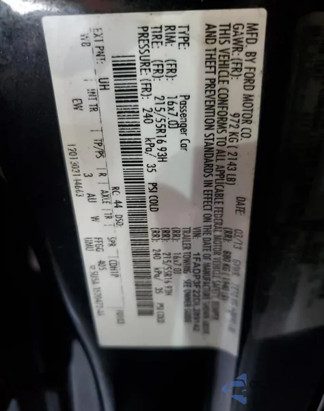 2013 Ford Focus Se z USA, uszkodzony, nr VIN 1FADP3F22DL289142